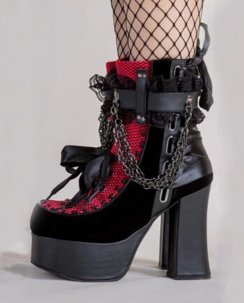 Gothic Retro Chunky Heel Platform Faux Leather Women's Ankle Boots